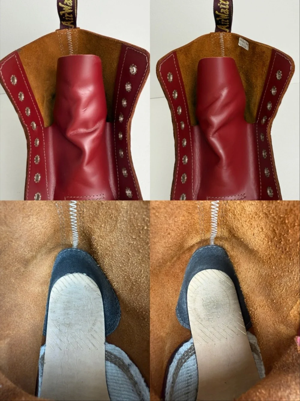 Dr. Martens Oxblood Red MIE Quilon Leather 1460 Lace Up 8 Eye Boots UK 5